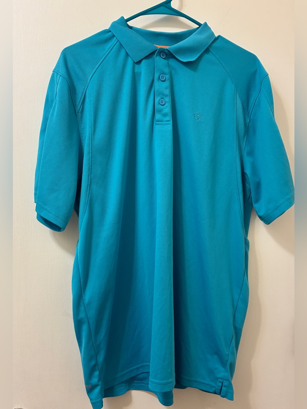 Ariat Tek Polo Shirt Mens Lg Performance Golf TEK SS Polo Shirt Athletic Teal
